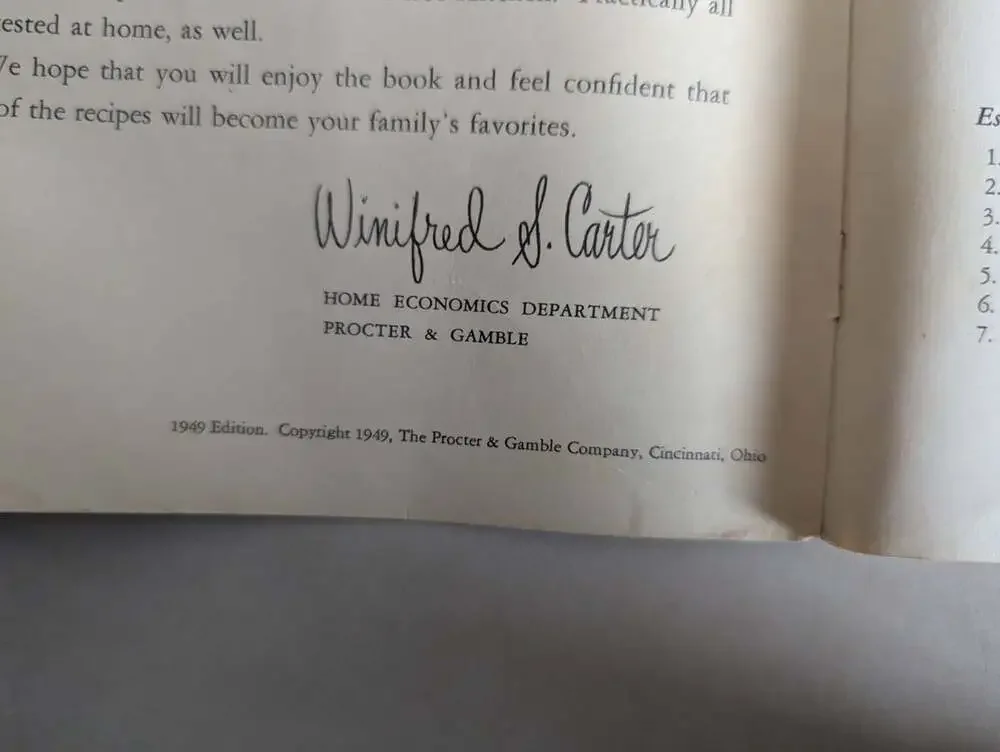 New Recipes for Good Eating 1949 by Proctor & Gamble Paperback Cookbook